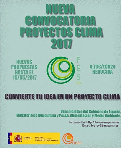 Nueva convocatoria de Proyectos Clima